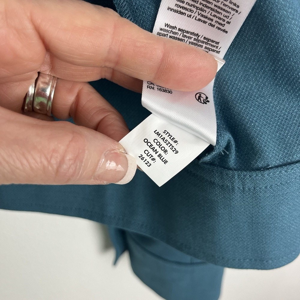 Liverpool Los Angeles Size L Teal Utility Jacket Boho Layering Button Front NWOT - Picture 9 of 12
